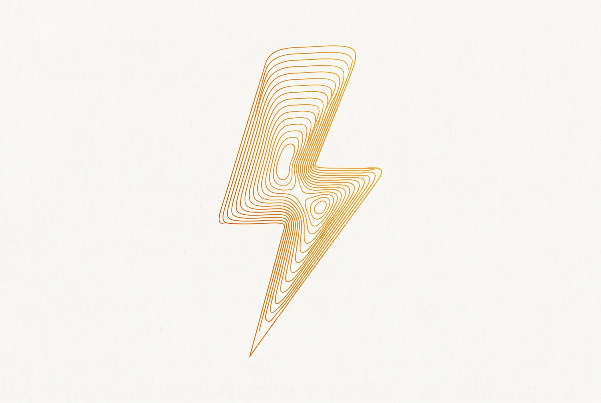 Blitz Fon brand artwork — topographic bolt